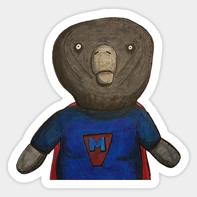 Captain Manatee Sticker by Deckard2097